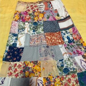 Floral Patchwork Maxi Skirt